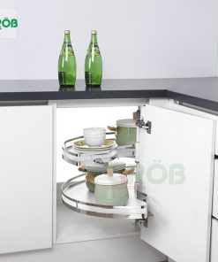 MÂM XOAY 180 INOX SUS304 NAN DẸT ĐÁY MELAMIN Grob - 9