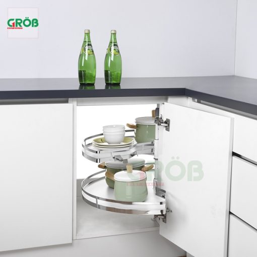 MÂM XOAY 180 INOX SUS304 NAN DẸT ĐÁY MELAMIN Grob - 3