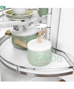 MÂM XOAY 180 INOX SUS304 NAN DẸT ĐÁY MELAMIN Grob - 11