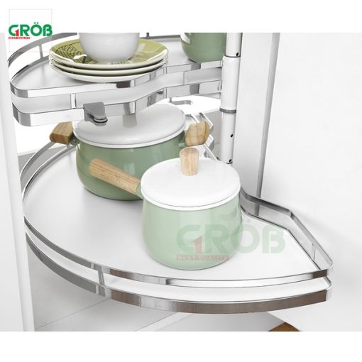 MÂM XOAY 180 INOX SUS304 NAN DẸT ĐÁY MELAMIN Grob - 5