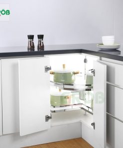 MÂM XOAY 270 INOX SUS304 NAN DẸT ĐÁY MELAMIN Grob