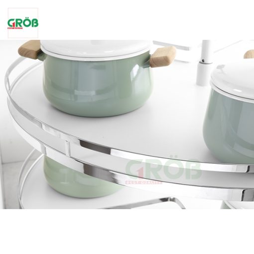 MÂM XOAY 270 INOX SUS304 NAN DẸT ĐÁY MELAMIN Grob - 11