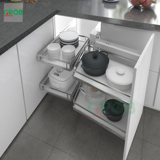 Giá góc liên hoàn nan dẹt inox 304 Grob - 1
