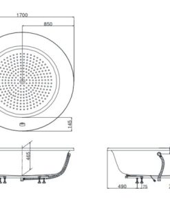 Bồn tắm ngọc trai TOTO PPY1720PWE/NTP003E - 5