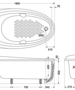 Bồn tắm ngọc trai TOTO PPY1810HPWE#S - 5