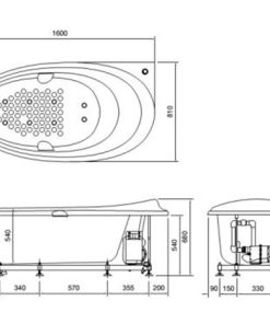 Bồn tắm ngọc trai TOTO PPY1610HPWE - 5
