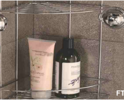 Cariny - Bộ móc hít và rổ inox 304 dùng cho góc trong nhà tắm 421211-0011