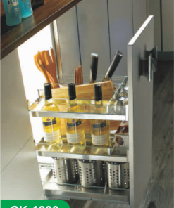 Cariny - Kệ đa năng inox hộp, vách kính CK-1830