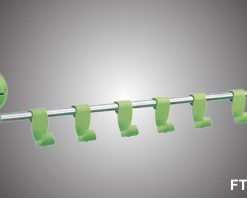 Cariny - Thanh suốt treo dùng móc hít chân không,có sẵn 6 móc nhựa xanh kích thước 600mm 440671-2528