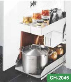 Cariny - Kệ đa năng inox sợi tròn mạ chrome, cánh rộng 450mm HIBOMERA CH-2045