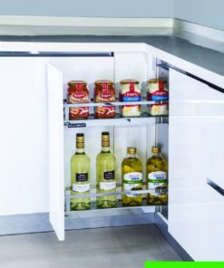 Cariny - Kệ gia vị đa năng, inox mạ chrome, nan dẹt, cánh rộng 150mm CH-1915DI