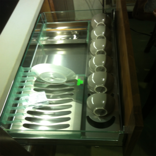 Cariny - Giá bát đĩa inox hộp vách kính CK26 - 1