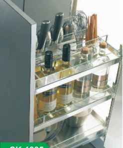 Cariny - Kệ đa năng inox hộp, vách kính CK-1835