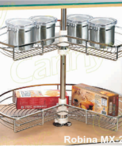 Cariny - Mâm xoay góc 3/4 (270) inox mạ crôm, kích thước 800 mx-270D
