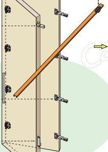 Cariny - Bánh xe cửa gập 2 cánh. Cánh phủ ngoài FDO-3