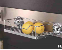 Cariny - Bộ móc hít chân không và rổ inox 304 đa năng cho nhà bếp và nhà tắm 420131-0011