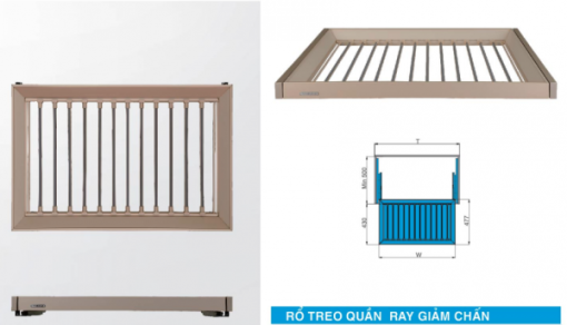 Rổ treo quần ray giảm chấn Higold – 703333G - 1