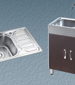 Chậu inox + Tủ inox Gorlde T-925