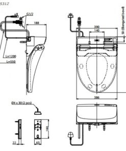 Nắp rửa điện tử TOTO TCF6531Z - 7 Nắp rửa điện tử TOTO TCF6531Z - 6
