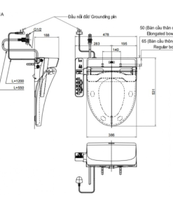 Nắp rửa điện tử TOTO WASHLET TCF6631A – 220V - 7 Nắp rửa điện tử TOTO WASHLET TCF6631A – 220V - 6