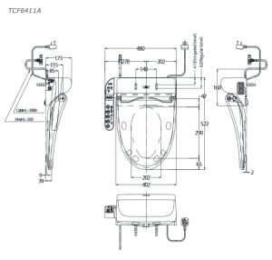 Nắp rửa điện tử TOTO TCF6411A - 5