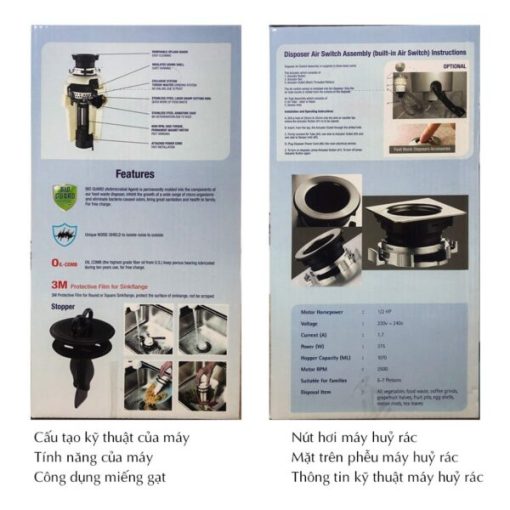 Máy Hủy Rác Carysil Việt Nam 1/2HP - 7