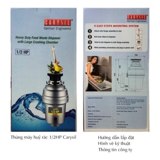Máy Hủy Rác Carysil Việt Nam 1/2HP - 5