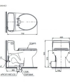 Bồn cầu 1 khối TOTO MS864T3 - 7 Bồn cầu 1 khối TOTO MS864T3 - 6