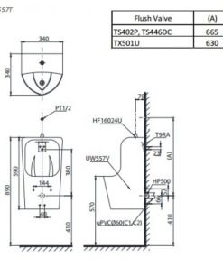 Bồn tiểu nam TOTO UT557T (UT557) - 6