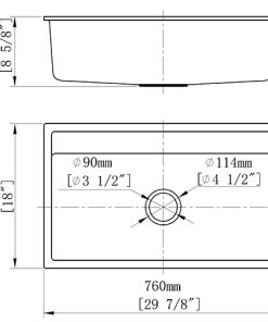Chậu Rửa Chén Đá Nhân Tạo 1 Hộc CREAVE G-T7646D - 14 Chậu Rửa Chén Đá Nhân Tạo 1 Hộc CREAVE G-T7646D - 13