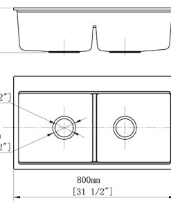 Chậu Rửa Chén Đá Nhân Tạo 2 Hộc CREAVE G-T8046G - 10 Chậu Rửa Chén Đá Nhân Tạo 2 Hộc CREAVE G-T8046G - 9
