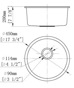 Chậu Rửa Chén Đá Nhân Tạo Tròn Âm Bàn Đá CREAVE G-U0045C - 13
