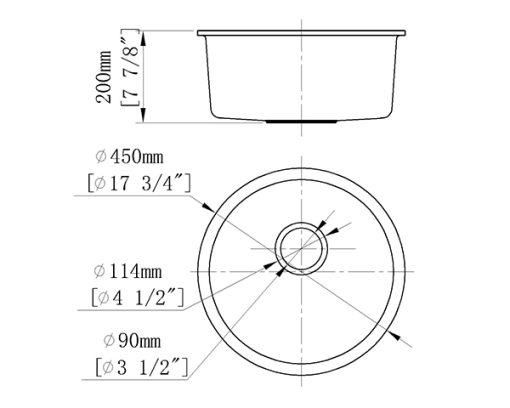 Chậu Rửa Chén Đá Nhân Tạo Tròn Âm Bàn Đá CREAVE G-U0045C - 7