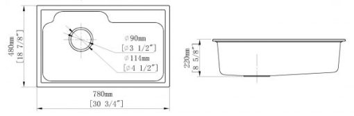 Chậu Rửa Chén Đá Nhân Tạo 1 Hộc CREAVE G-T7848D - 7