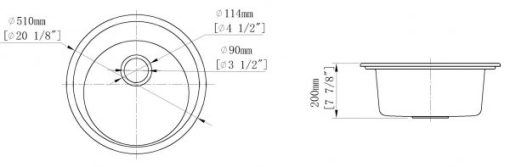Chậu Rửa Chén Đá Nhân Tạo 1 Hộc Tròn CREAVE G-T0051E - 5