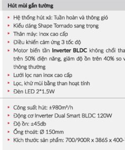 Máy hút mùi Eurosun EH-70AF78W - 8 Máy hút mùi Eurosun EH-70AF78W - 7