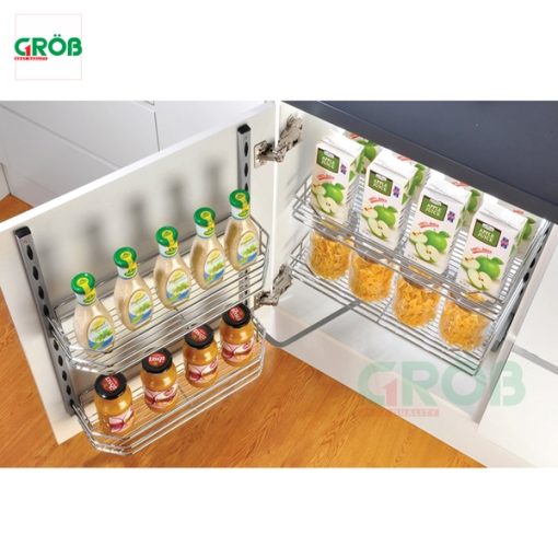 Tủ đồ khô 2 tầng inox sợi Grob - 9