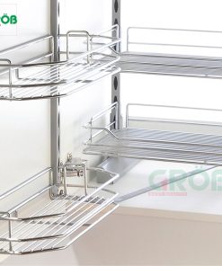 Tủ đồ khô 2 tầng inox sợi 304 Grob - 16 Tủ đồ khô 2 tầng inox sợi 304 Grob - 15