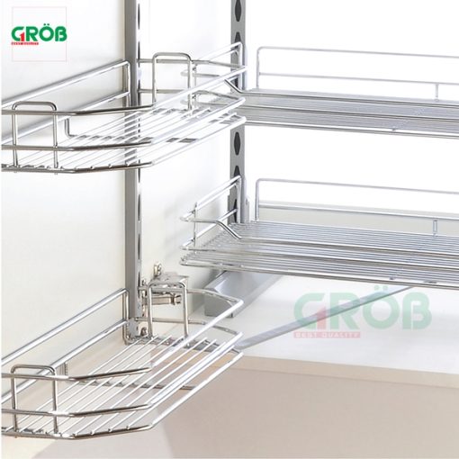 Tủ đồ khô 2 tầng inox sợi 304 Grob - 5