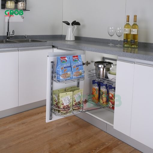 Tủ đồ khô 2 tầng inox sợi 304 Grob - 9