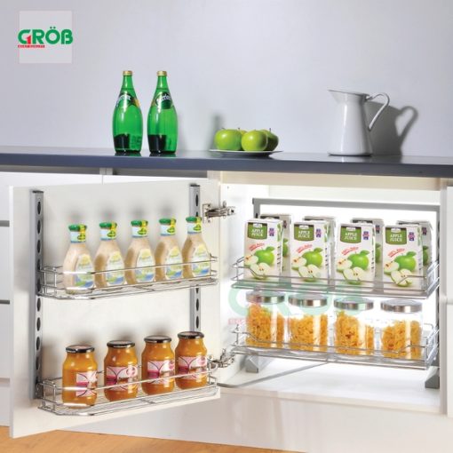 Tủ đồ khô 2 tầng inox sợi 304 Grob - 1