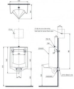 Bồn tiểu treo tường TOTO UT445 - 6 Bồn tiểu treo tường TOTO UT445 - 5