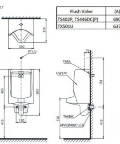 BỒN TIỂU NAM TOTO UT57S#W - 5