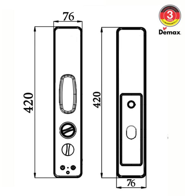 Khóa cửa thông minh DEMAX SL828 AC tiêu chuẩn Đức - 3