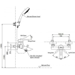 Sen tắm nóng lạnh Toto TBS02302V/DGH104ZR - 5