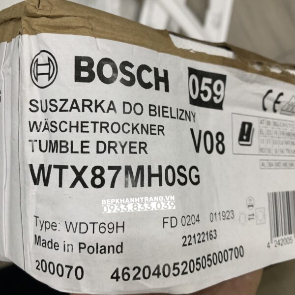 Máy sấy Bosch WTX87MH0SG SERI 8 thiết kế sang trọng, đẳng cấp - 5