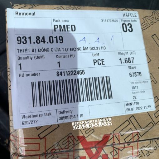 TAY CO THỦY LỰC ÂM HAFELE 931.84.019 DCL31 - 27