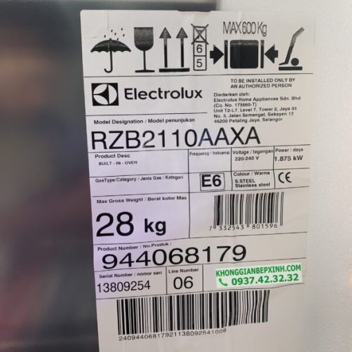 LÒ NƯỚNG Electrolux RZB2110AAXA NHẬP KHẨU BA LAN MỚI NHẤT 2022 - 9