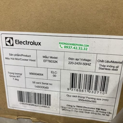 MÁY HÚT MÙI Electrolux EFT6032K MỚI NHẤT 2022 HÚT ÊM KHỬ MÙI SẠCH TƯƠI - 7