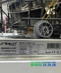 MÁY RỬA BÁT ÂM TOÀN PHẦN EUROSUN SMS80EU21BT SERIAL 8 - 394 MÁY RỬA BÁT ÂM TOÀN PHẦN EUROSUN SMS80EU21BT SERIAL 8 - 393